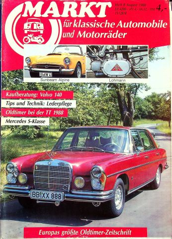 Oldtimer Markt 08/1988 Oldtimer Markt 08/1988
